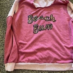 Pol beach bum sequined sweatshirt